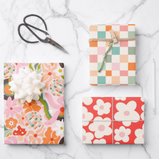 Hoja De Papel De Regalo Disco ball and vinyl records x retro vibes