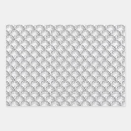 Hoja De Papel De Regalo Disco Bolas Plata Rosa y Oro