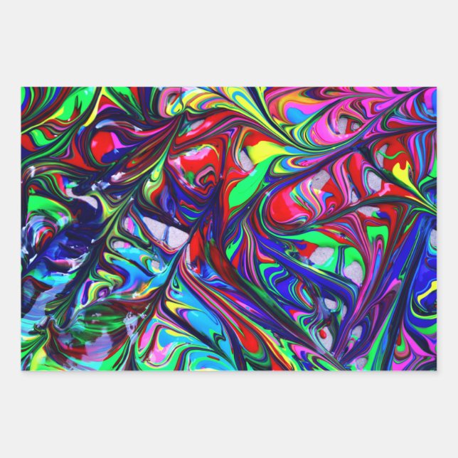 Hoja De Papel De Regalo Diseño abstracto (Anverso)