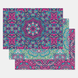 Hoja De Papel De Regalo Diseño abstracto de Boho Mandala