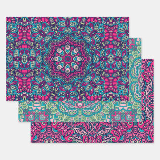 Hoja De Papel De Regalo Diseño abstracto de Boho Mandala