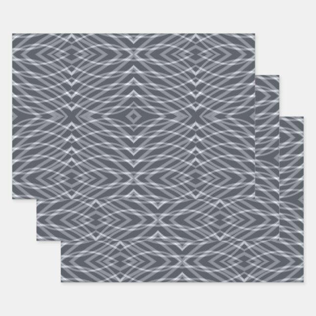 Hoja De Papel De Regalo Diseño artístico abstracto moderno de la señal de  (Set)