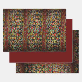 Hoja De Papel De Regalo Diseño colorido de la alfombra oriental