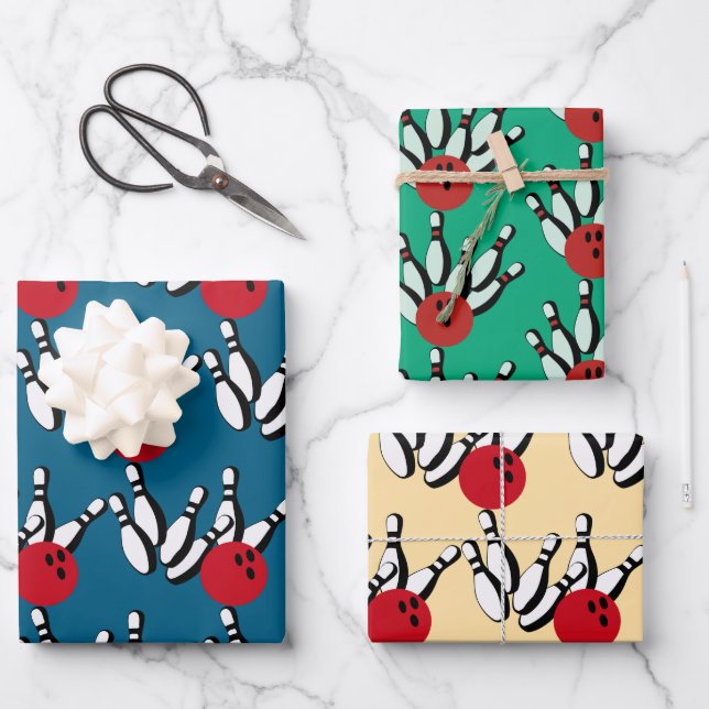 Hoja De Papel De Regalo Diseño de bolas y pines (Anverso)