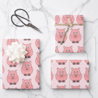 Hoja De Papel De Regalo Diseño de cerdos