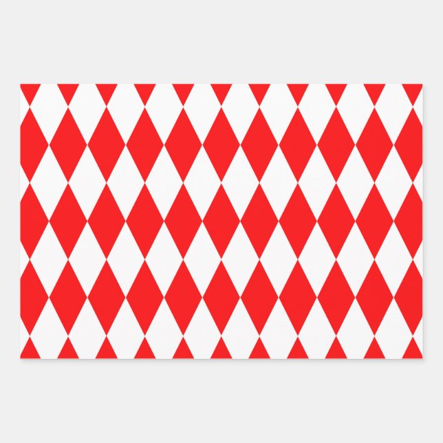 Hoja De Papel De Regalo Diseño de comprobadores de diamantes de Harlequin  (Anverso)