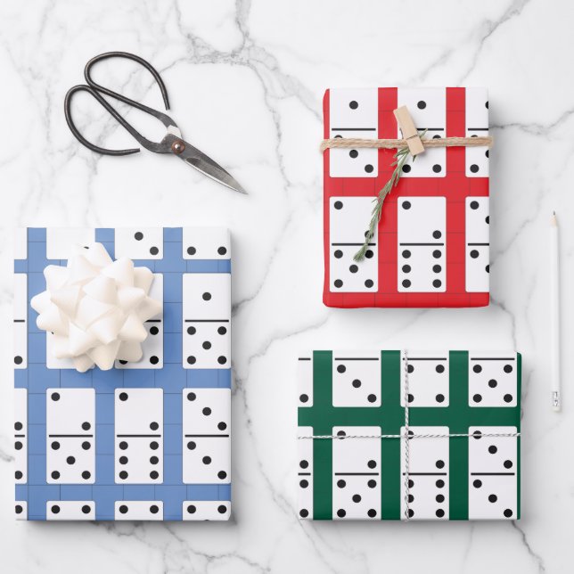Hoja De Papel De Regalo Diseño de Dominoes (Anverso)