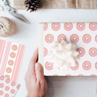 Hoja De Papel De Regalo Diseño de donuts rosados