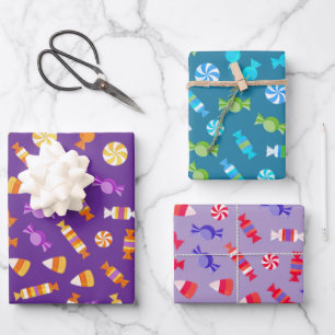 Hoja De Papel De Regalo Diseño de dulces para caramelos