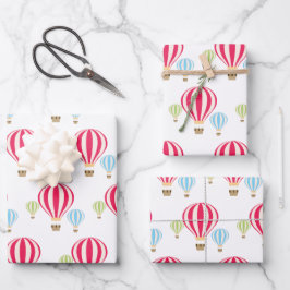 Hoja De Papel De Regalo Diseño de globos de aire caliente