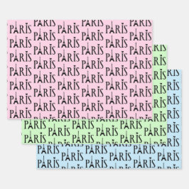 Hoja De Papel De Regalo Diseño de la Torre Eiffel París Francia