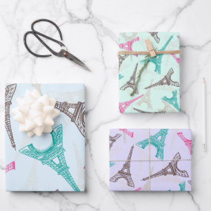 Hoja De Papel De Regalo Diseño de la Torre Eiffel París Francia