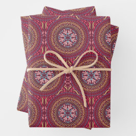 Hoja De Papel De Regalo Diseño de Mandala Magenta