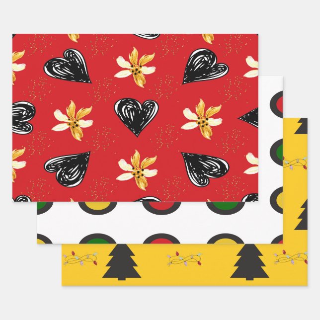 Hoja De Papel De Regalo Diseño de navidades (Set)