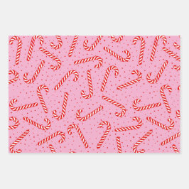 Hoja De Papel De Regalo Diseño de Navidades Candy Canes