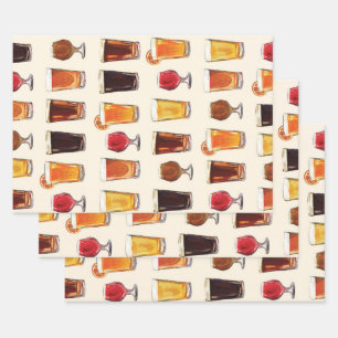 Hoja De Papel De Regalo Diseño de patrón de cerveza Guay Craft