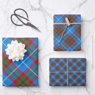 Hoja De Papel De Regalo Diseño de Patrón de Cuadros Tartán de la Ciudad de