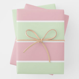 Hoja De Papel De Regalo Diseño de patrón de franja vertical de color suave