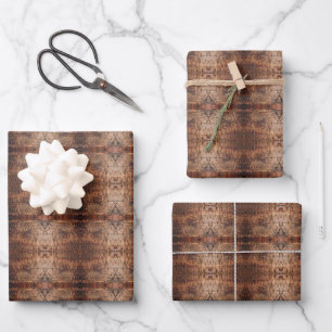 Hoja De Papel De Regalo Diseño de Patrón de Primer Plano de Madera Vieja y