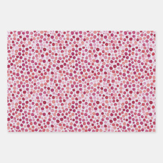 Hoja De Papel De Regalo Diseño de puntos rosados y de ajuste de regalo de 