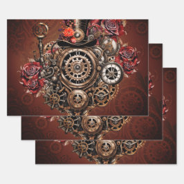 Hoja De Papel De Regalo Diseño de Steampunk maravilloso