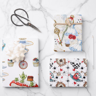 Hoja De Papel De Regalo Diseño del Fiesta Alice Tea