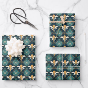 Hoja De Papel De Regalo Diseño elegante Art Déco