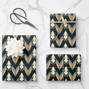 Hoja De Papel De Regalo Diseño elegante Art Déco