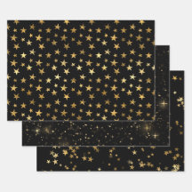 Diseño Elegante de Estrellas Doradas Celestiales