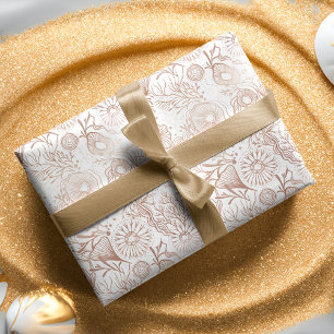 Hoja De Papel De Regalo Diseño elegante del patrón de vida marina oceánica