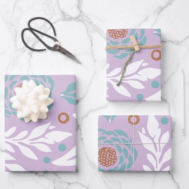 Hoja De Papel De Regalo Diseño floral 26 (Anverso)