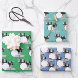 Hoja De Papel De Regalo Diseño musical del juego de tambores