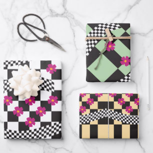 Hoja De Papel De Regalo Diseño retro de tablero de anuncios