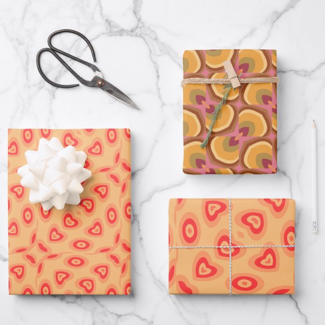 Hoja De Papel De Regalo Diseño rosa (Anverso)