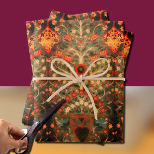 Hoja De Papel De Regalo Diseño textil antiindio