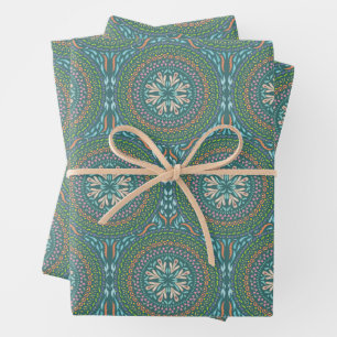 Hoja De Papel De Regalo Diseño verde Mandala