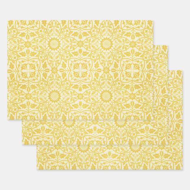 Hoja De Papel De Regalo Diseño William Morris Nº 8 (Set)