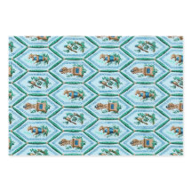 Diseños antiguos de tonos azules y verdes