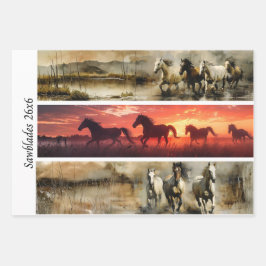 Hoja De Papel De Regalo Diseños de caballos decoupage, sierra de mano y le