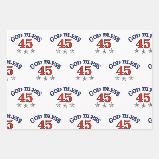 Hoja De Papel De Regalo Diseños patrióticos de Trump (Anverso)