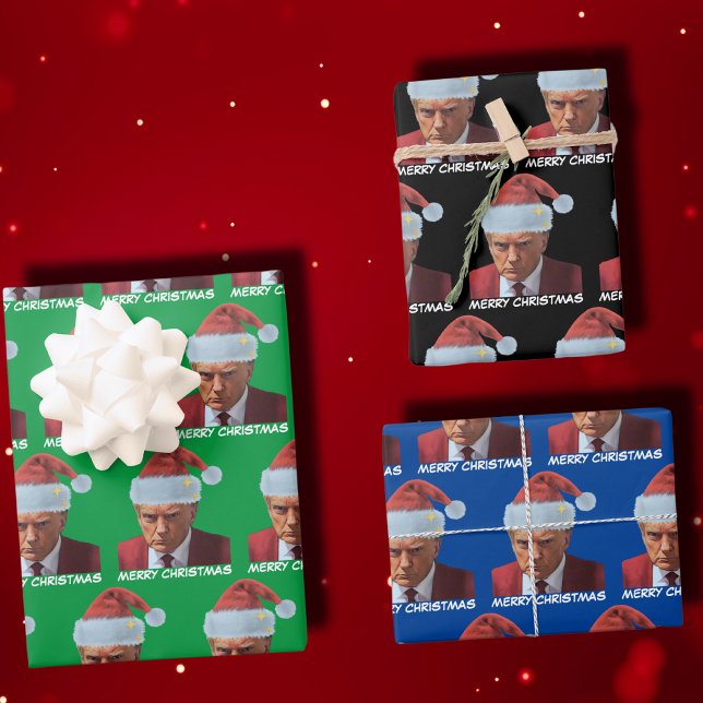 Hoja De Papel De Regalo Disparo de la taza del presidente Trump 2024 Feliz (Subido por el creador)