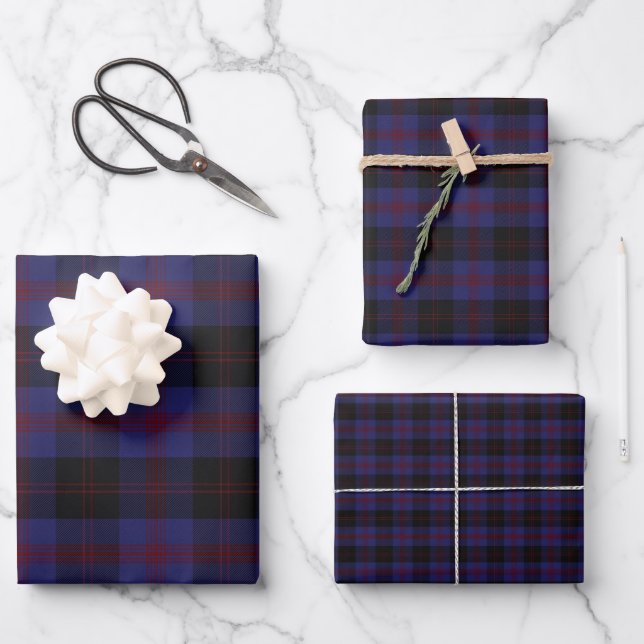 Hoja De Papel De Regalo Distrito de Angus Tartán Escocia Plaid (Anverso)