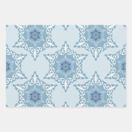 Hoja De Papel De Regalo Ditsy Snowflake pattern backgrounds textures