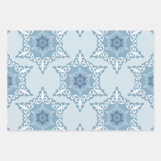 Hoja De Papel De Regalo Ditsy Snowflake pattern backgrounds textures
