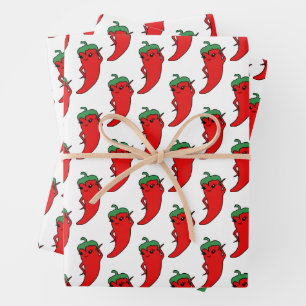 Hoja De Papel De Regalo Diva del Pimiento Picante Kawaii Personalizado