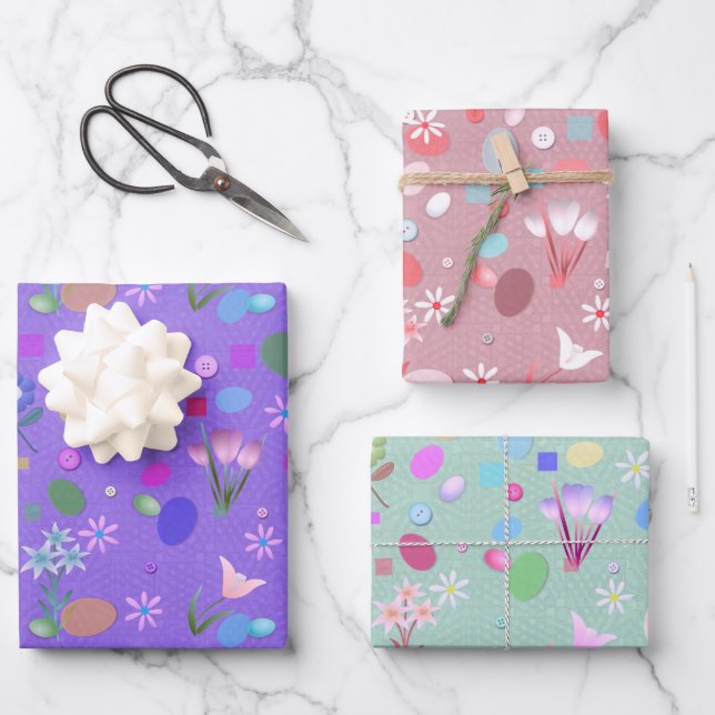 Hoja De Papel De Regalo Diversión infantil de Pascua (Anverso)