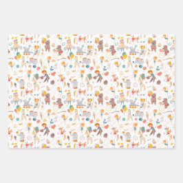 Hoja De Papel De Regalo Diversión moderna del circo