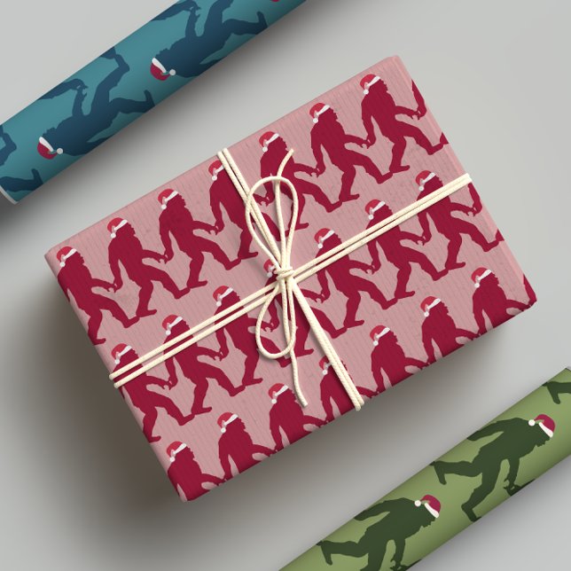 Hoja De Papel De Regalo Diversión y capricho de Santa Pata en azul, verde, (Subido por el creador)