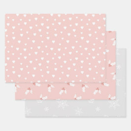 HOJA DE PAPEL DE REGALO DIVERSOS CORAZONES DE LOS CORAZONES DE LA FESTIVID