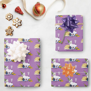 Hoja De Papel De Regalo Divertidas consecuencias de Nochevieja de gato bla